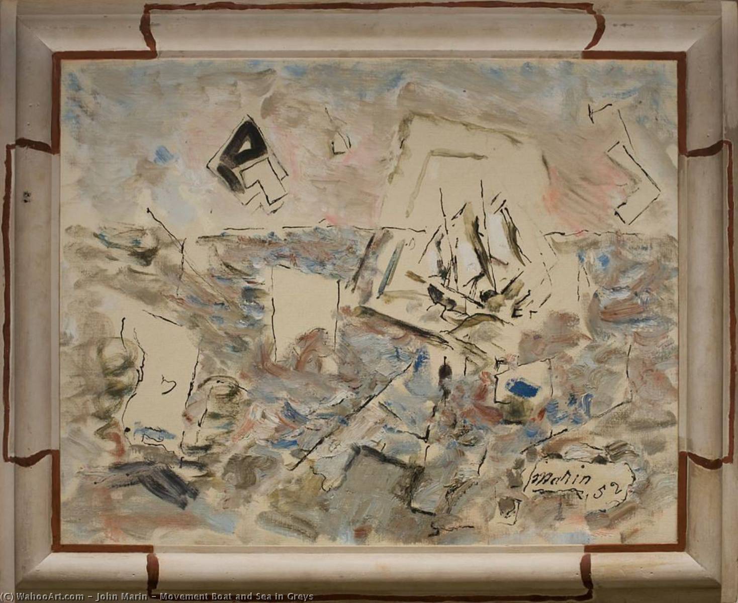 Movement Boat And Sea In Greys — Джон Марин