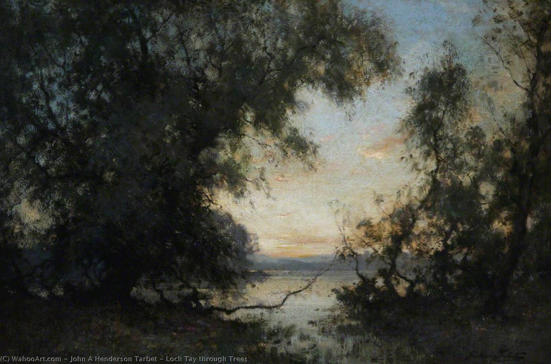 Loch Tay Through Trees — John A Henderson Tarbet