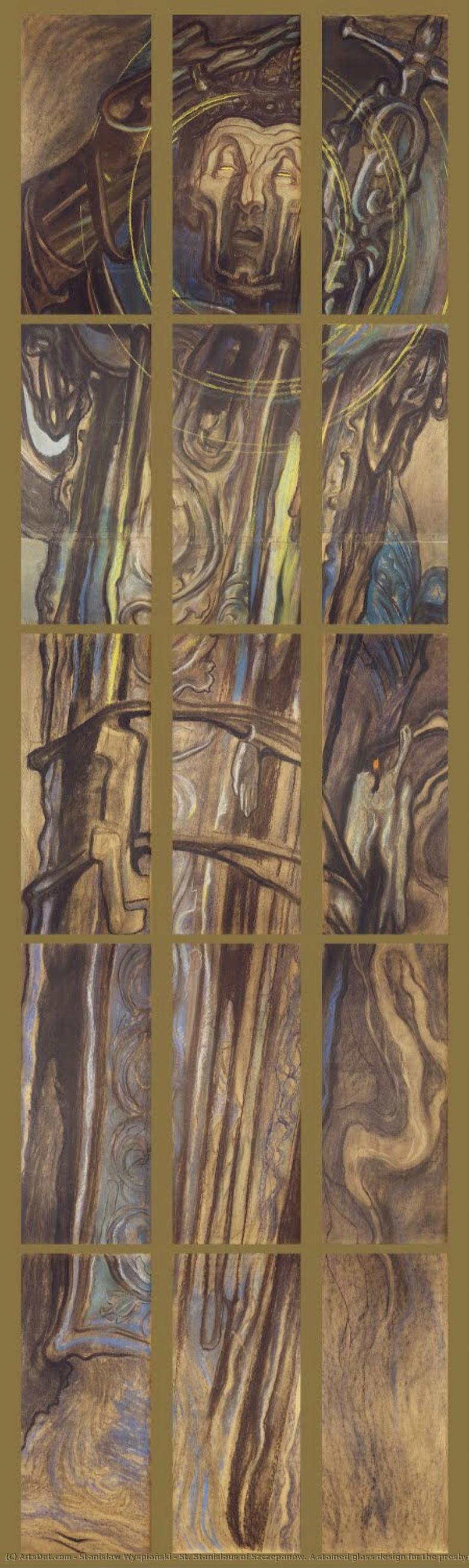 St. Stanislaus Of Szczepanów. A Stained Glass Design For The Presbytery Of The Cracow Cathedral — Stanislaw Wyspianski