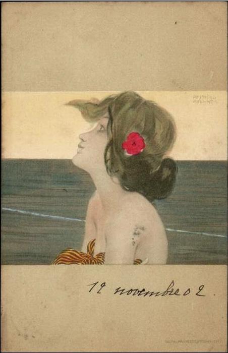Girls Between Brown-green Borders — Raphael Kirchner