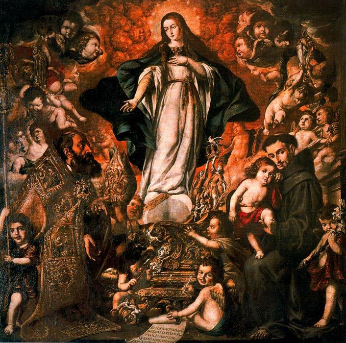 La Inmaculada Concepción Con San Felipe Y Santiago — Juan De Valdés Leal
