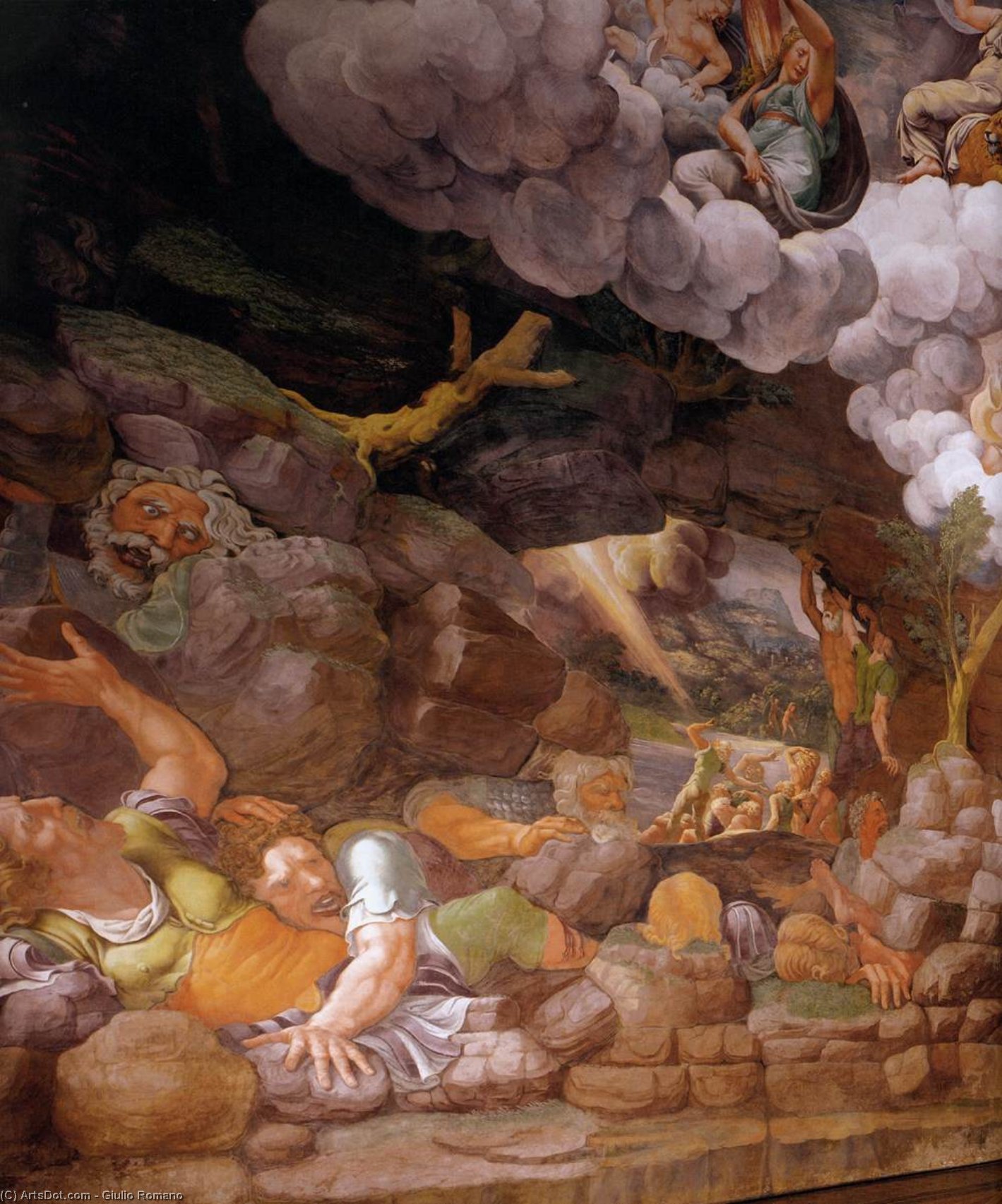 Fresco On The South Wall (detail) (9) — Giulio Romano