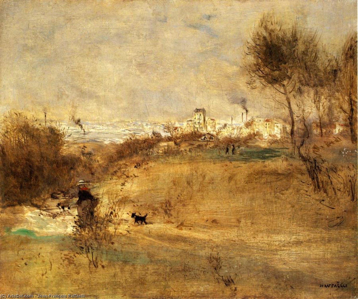 The Afternoon Walk — Jean-françois Raffaelli