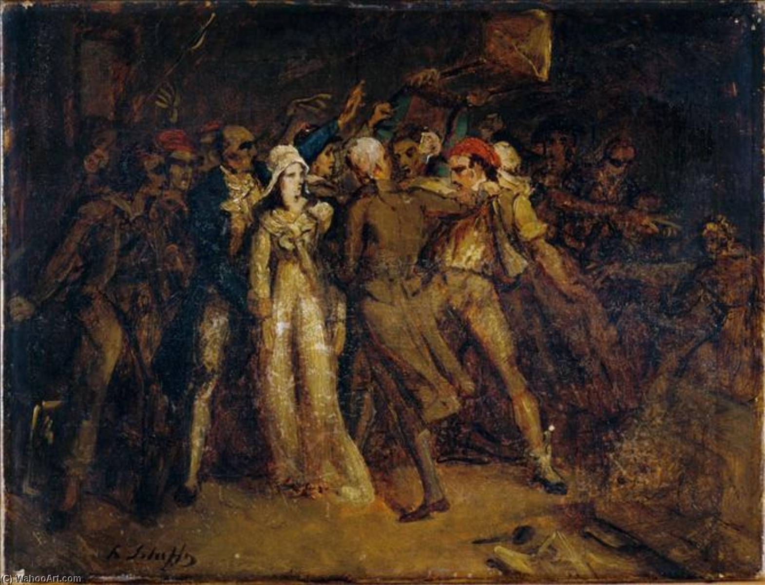 L'arrestation De Charlotte Corday — Henry Scheffer