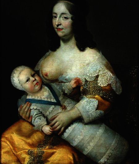 The Dauphin Louis Of France And His Nursemaid, Dame Longuet De La Giraudiere — Charles Beaubrun
