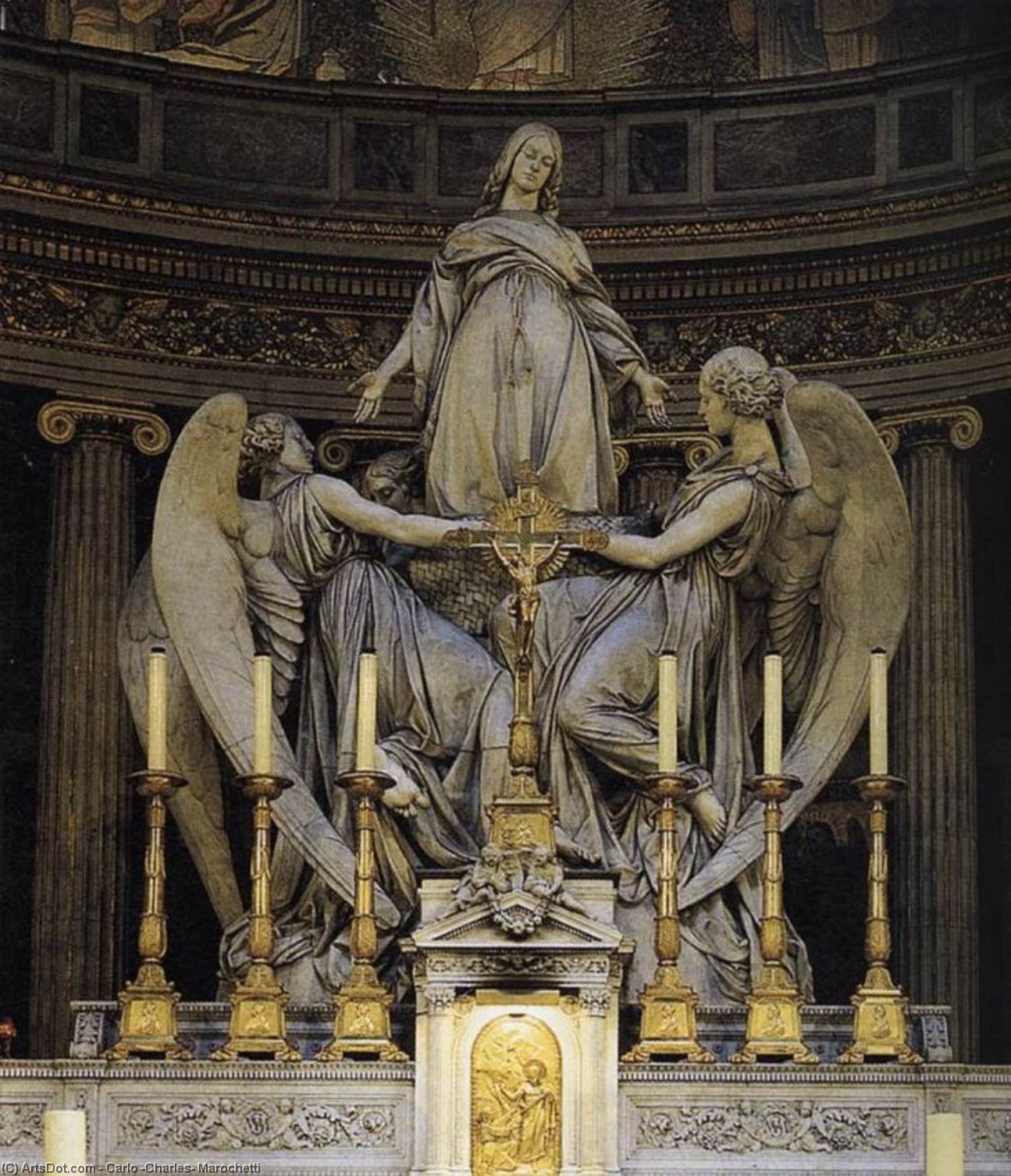 Mary Magdalen Erhaben Von Engeln — Carlo Marochetti