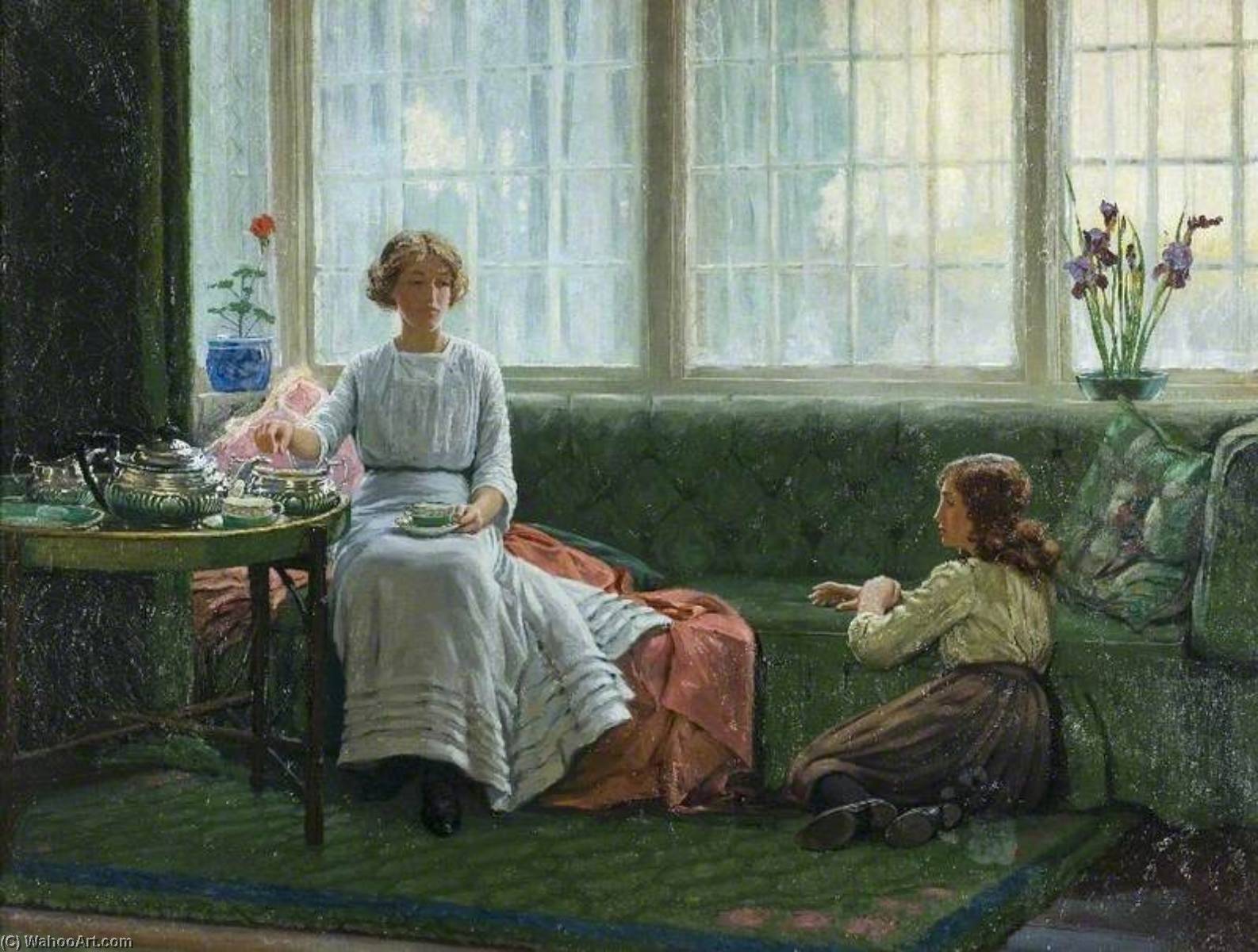 Two Girls In A Window Seat — Albert Ranney Chewett