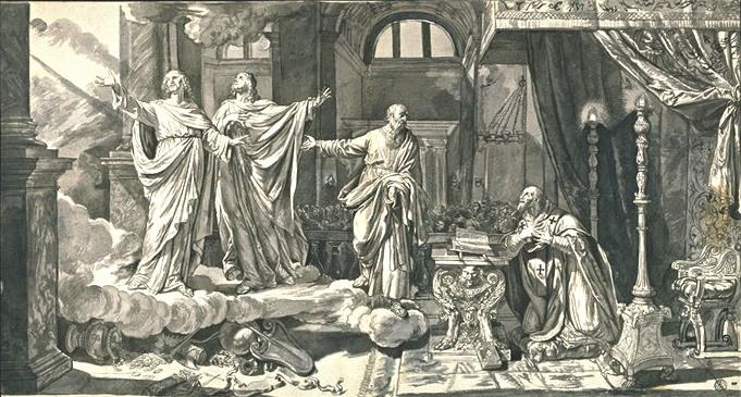 St. Gervais And St. Protais Appearing To St. Ambrose — Philippe De Champaigne