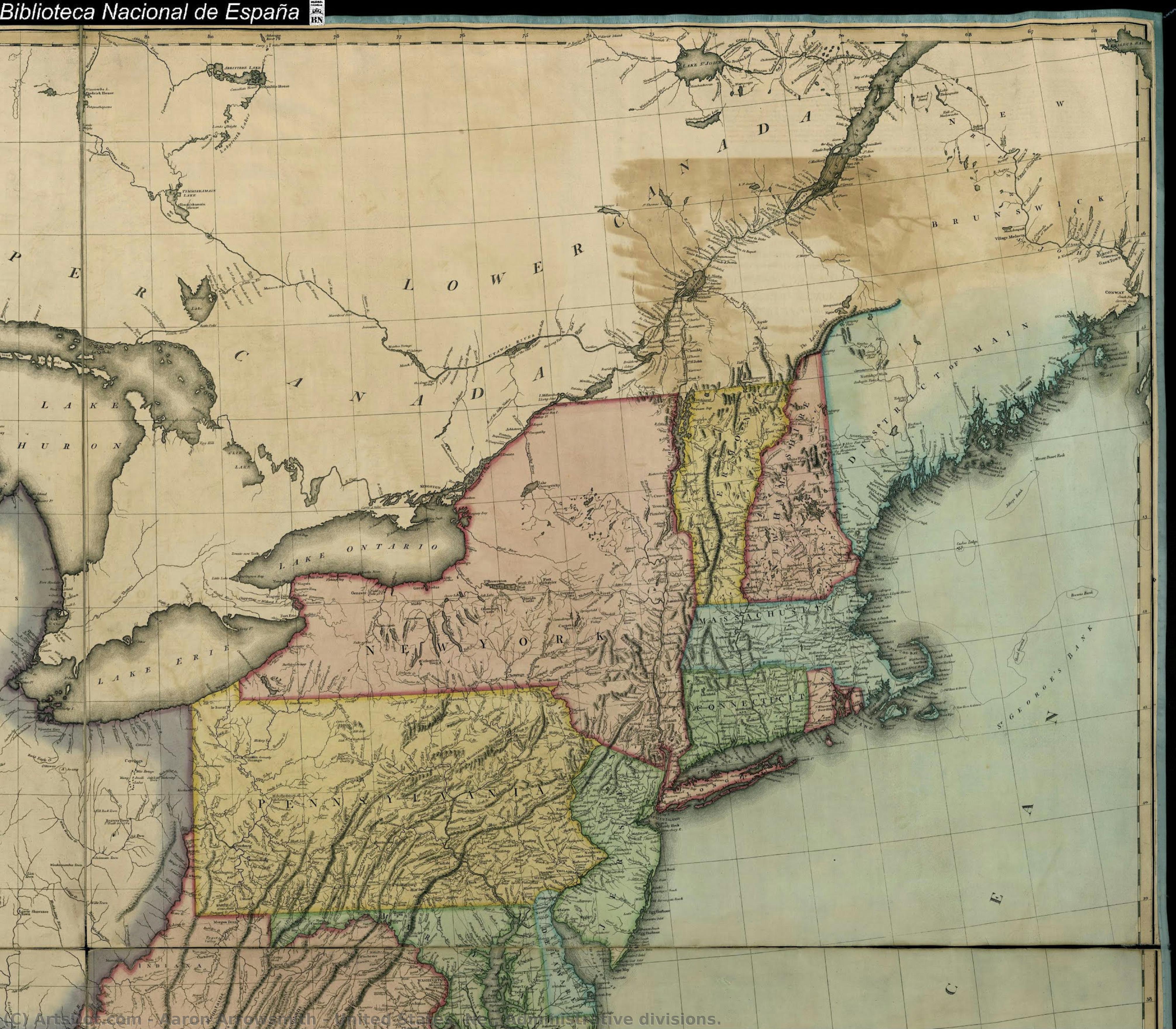 United States. Ne.. Administrative Divisions. — Aaron Arrowsmith