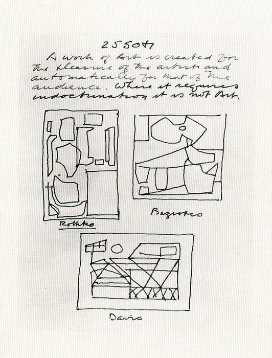 Sketch Of Max And Of Rothko And Baziotes Paintings — Stuart Davis