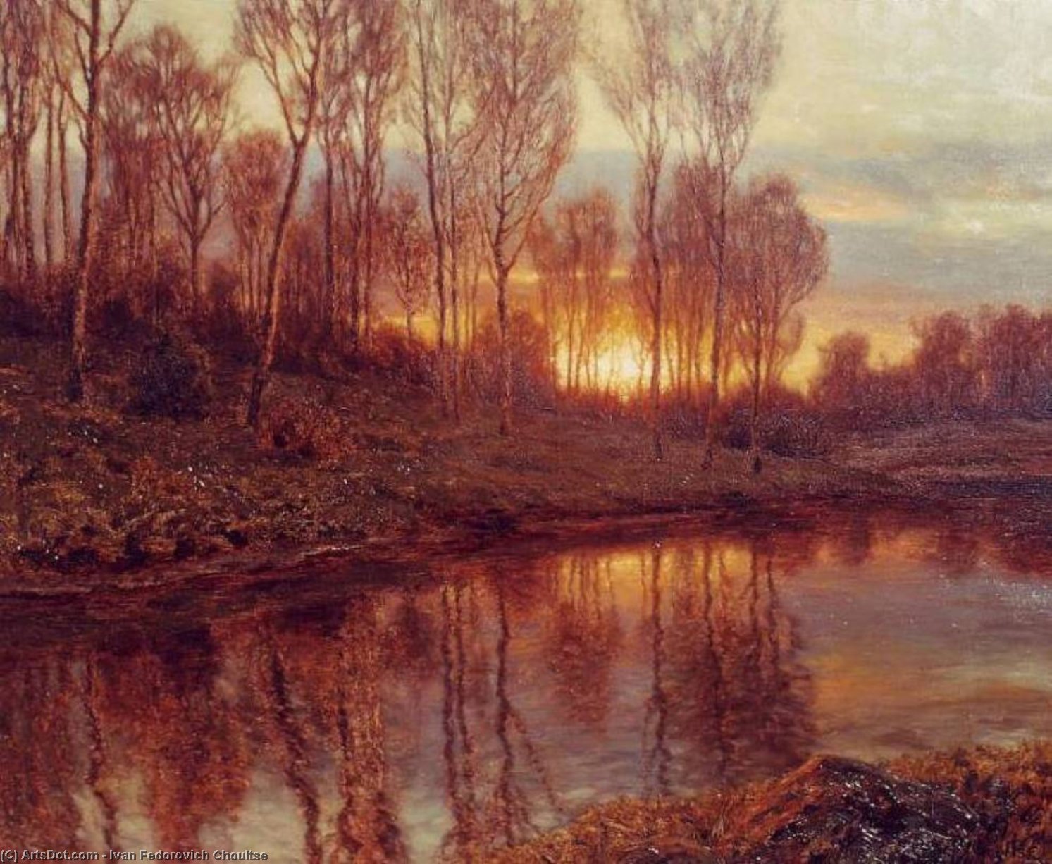 Sunset And River — Ivan Fedorovich Choultse