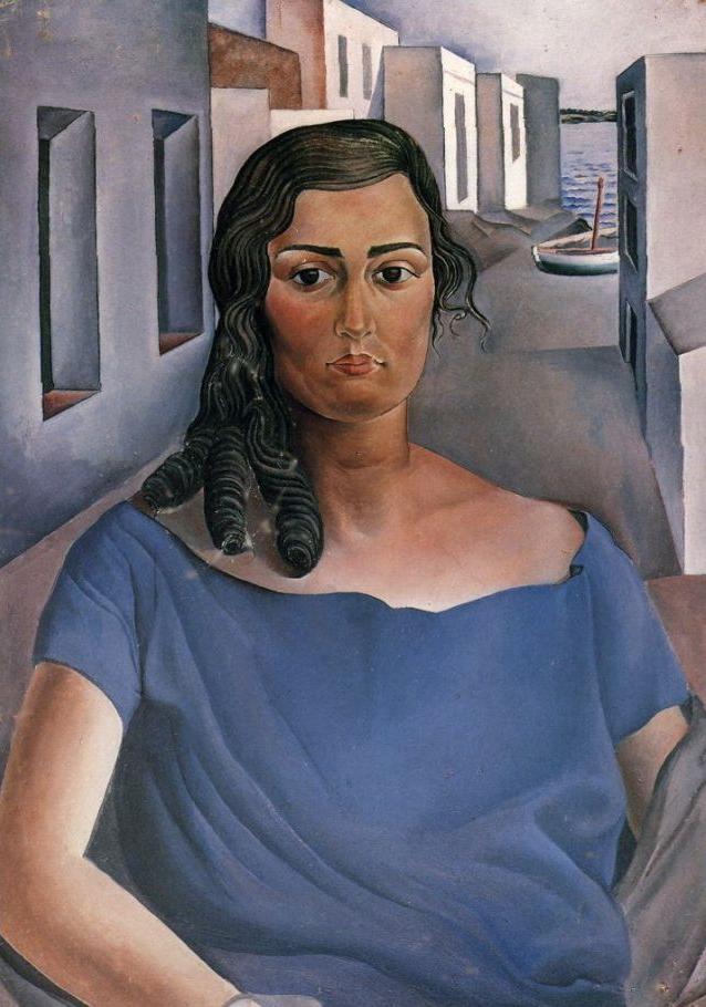 Porträt Einer Jungen Frau Im Landschaftsbild (cadaquns) — Salvador Dalí