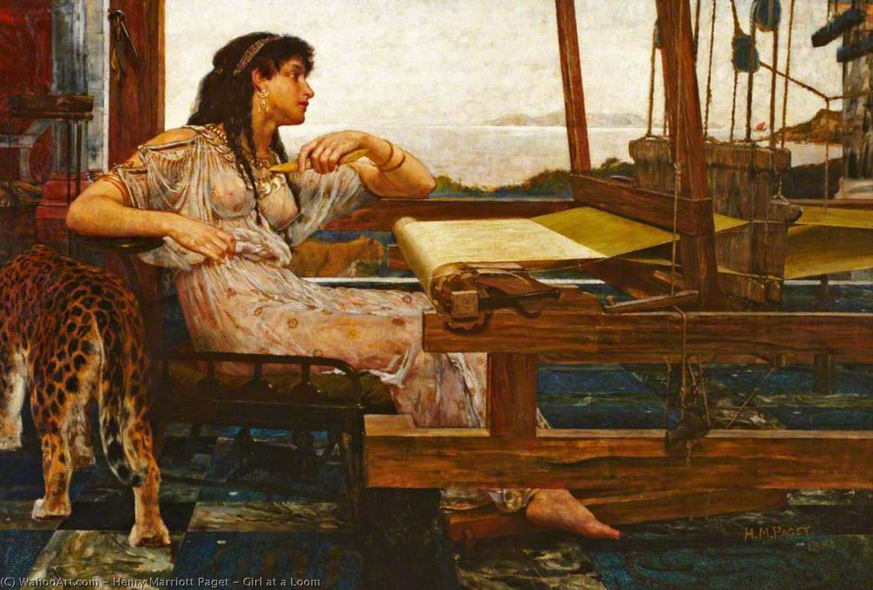 Girl At A Loom — Генри Мэриотт Пэдж