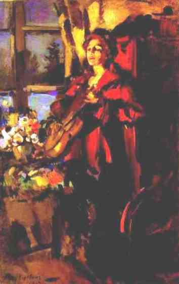 Woman With Guitar — Konstantin Alexeievitch Korovin