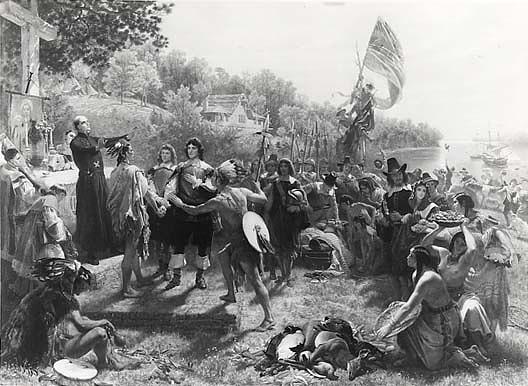 Founding Of Maryland, (painting) — Emanuel Gottlieb Leutze