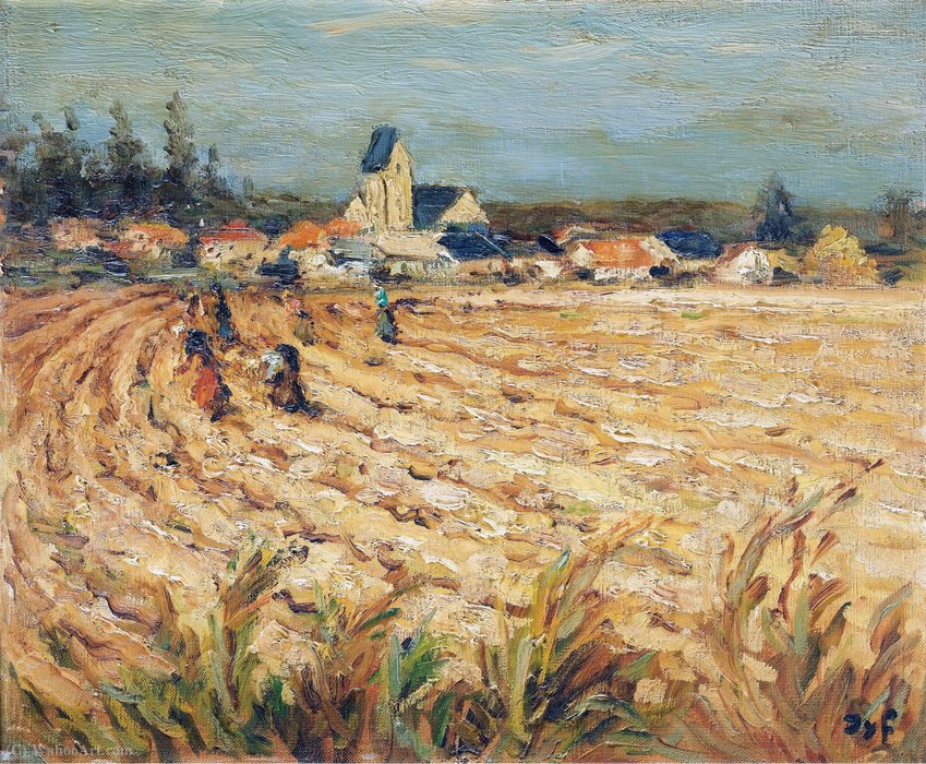 Gleaners, Women In Wheat Field — Marcel Dyf