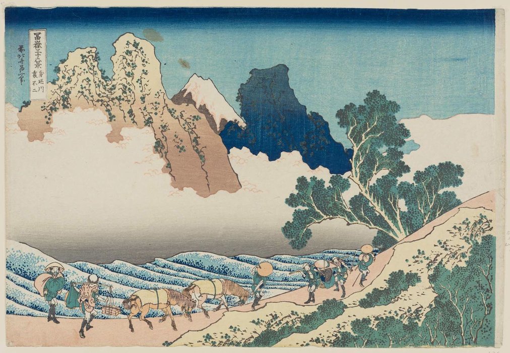 Back View Of Fuji From The Minobu River — Katsushika Hokusai