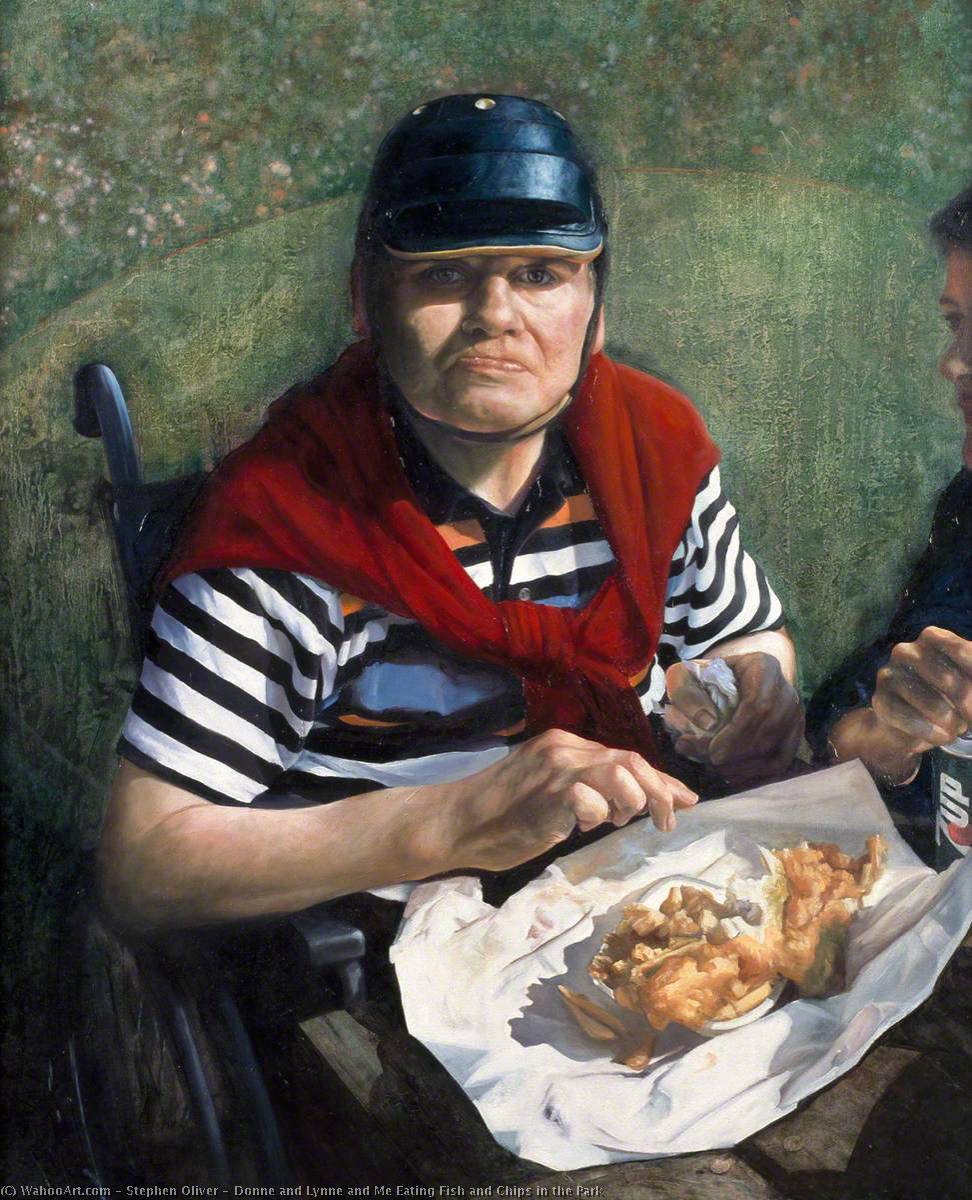 Donne And Lynne And Me Eating Fish And Chips In The Park — Stephen Oliver