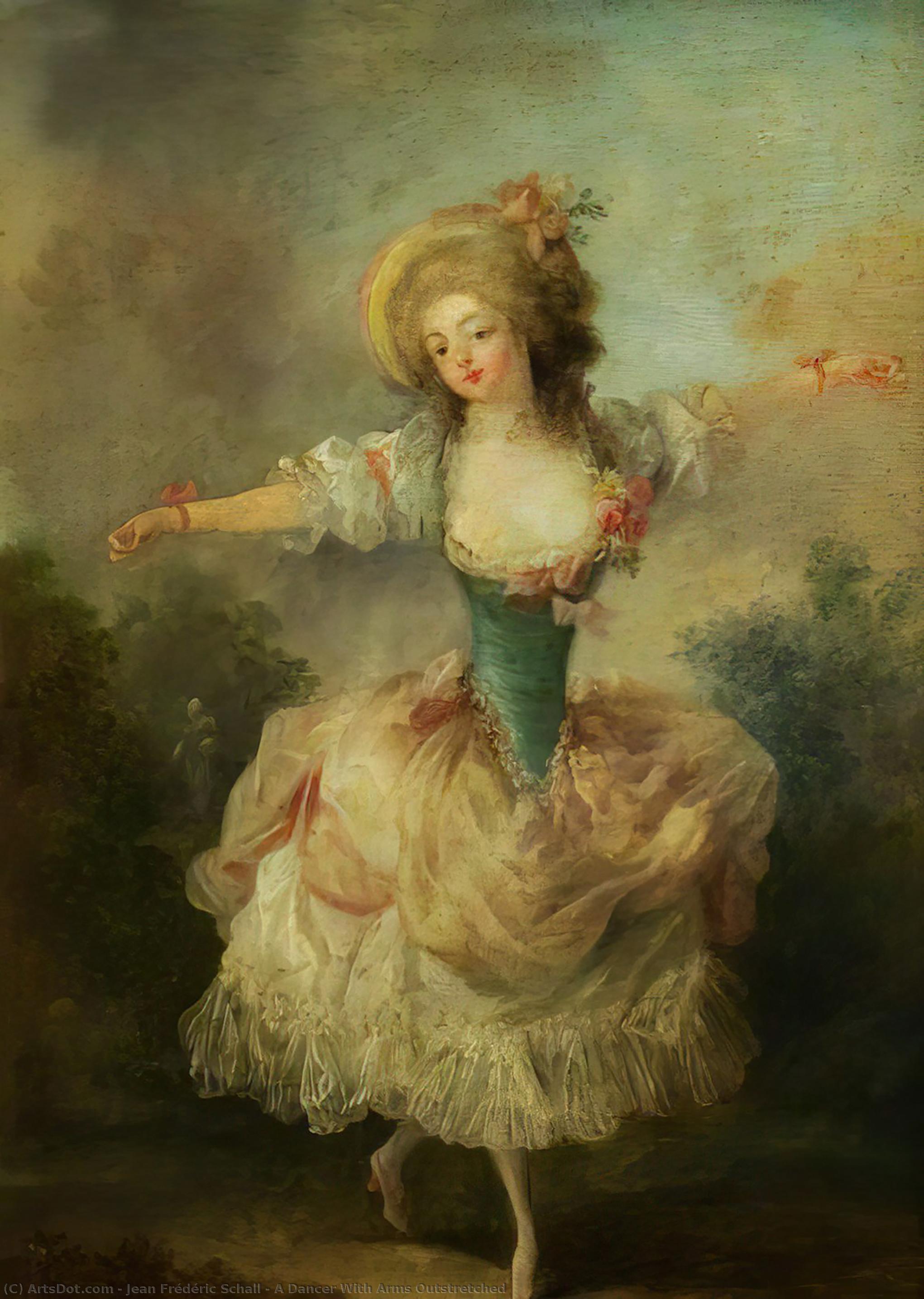 A Dancer With Arms Outstretched — Jean Frédéric Schall