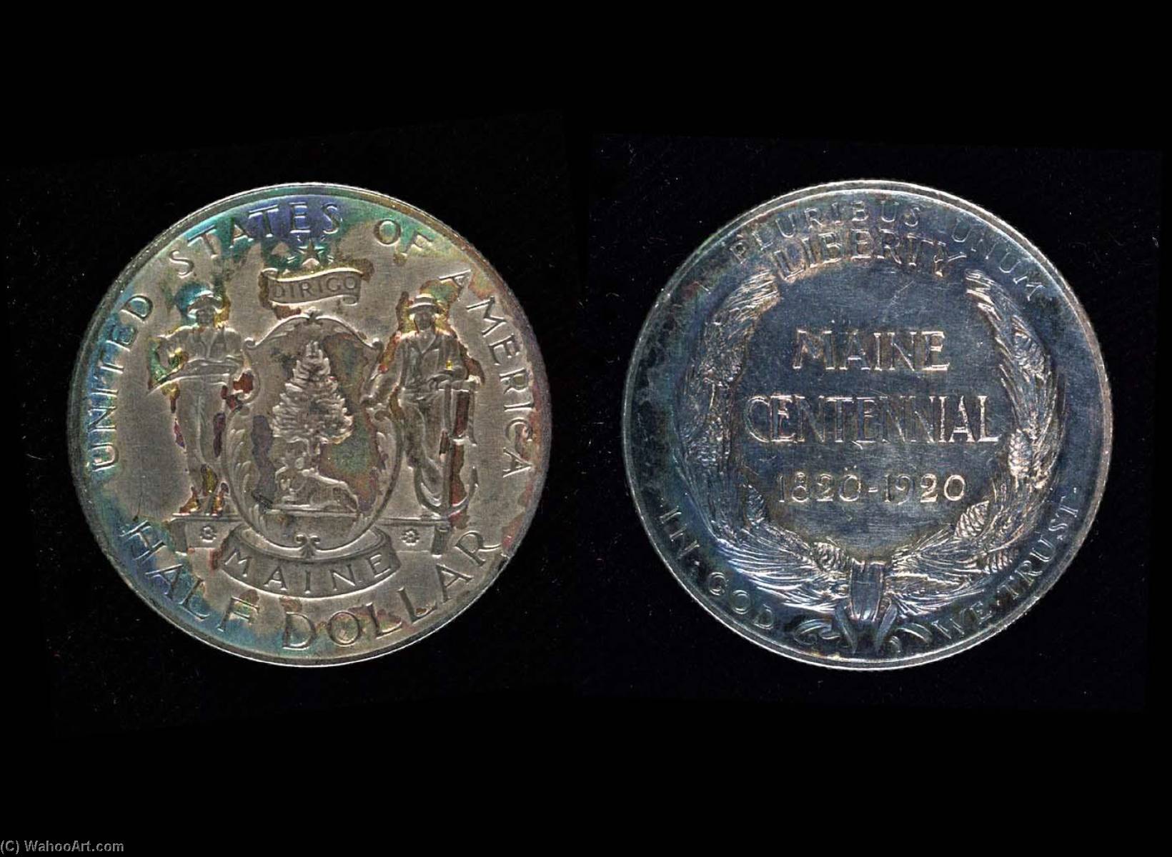 Maine Centennial Half Dollar (1820 1920) — Anthony De Francisci