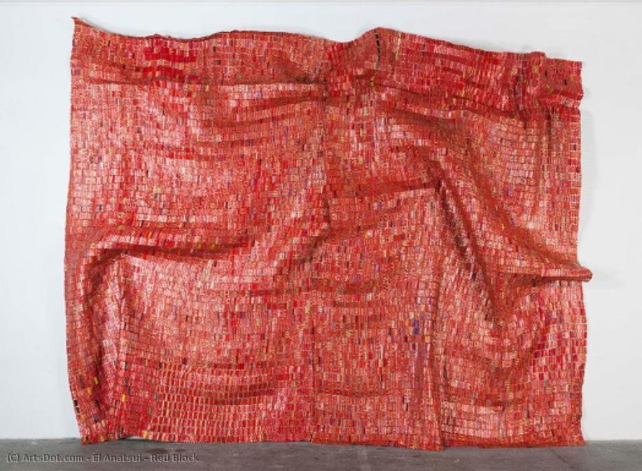 Red Block — El Anatsui
