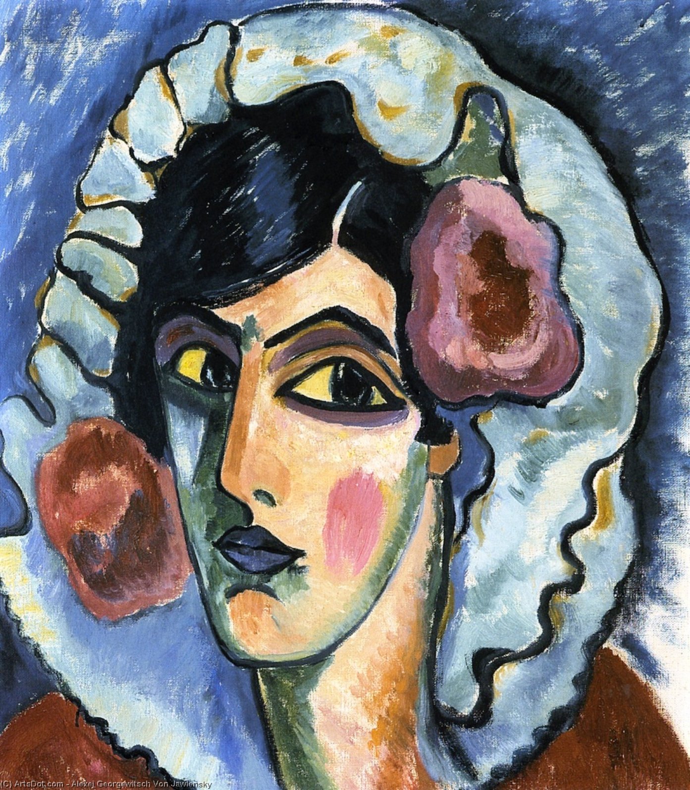 Large Head Of A Woman (also Known As Manola) — Алексеј Фон Јављенски