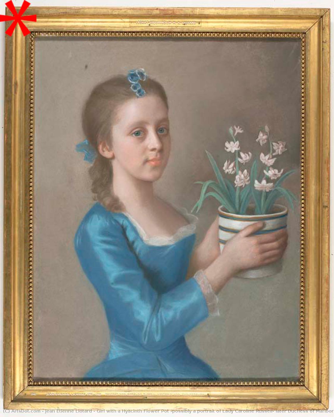 Girl With A Hyacinth Flower Pot (possibly A Portrait Of Lady Caroline Russell, Later Duchess Of Marlborough) — Žan-etjen Liotard