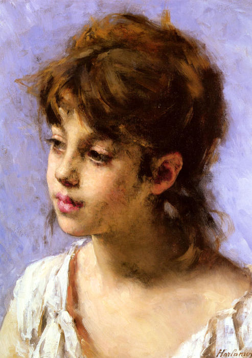 Portrait Of A Peasant Girl — Alexei Alexeievich Harlamoff