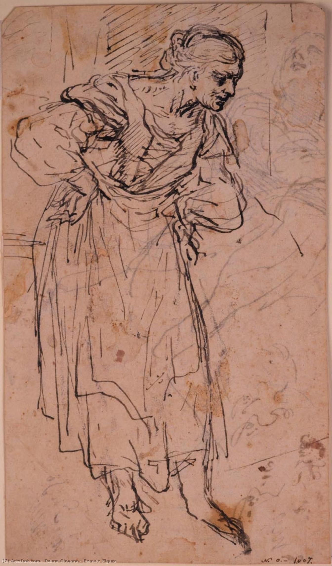 Female Figure — Jacopo Palma Il Giovane