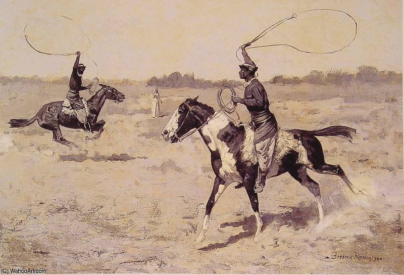 It Was To Be A Lasso Duel — Frederic Remington
