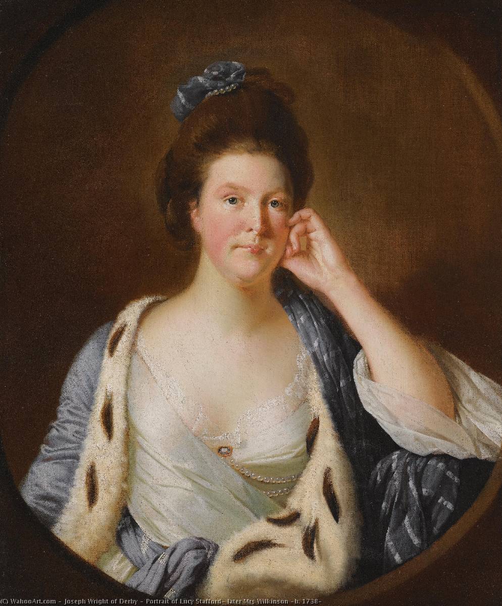 Portrait Of Lucy Stafford, Later Mrs Wilkinson (b. 1738) — Joseph Wright Of Derby