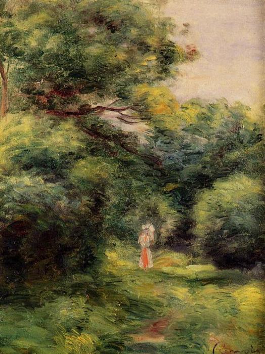 Lane In The Woods, Woman With A Child In Her Arms — ピエール＝オーギュスト・ルノワール