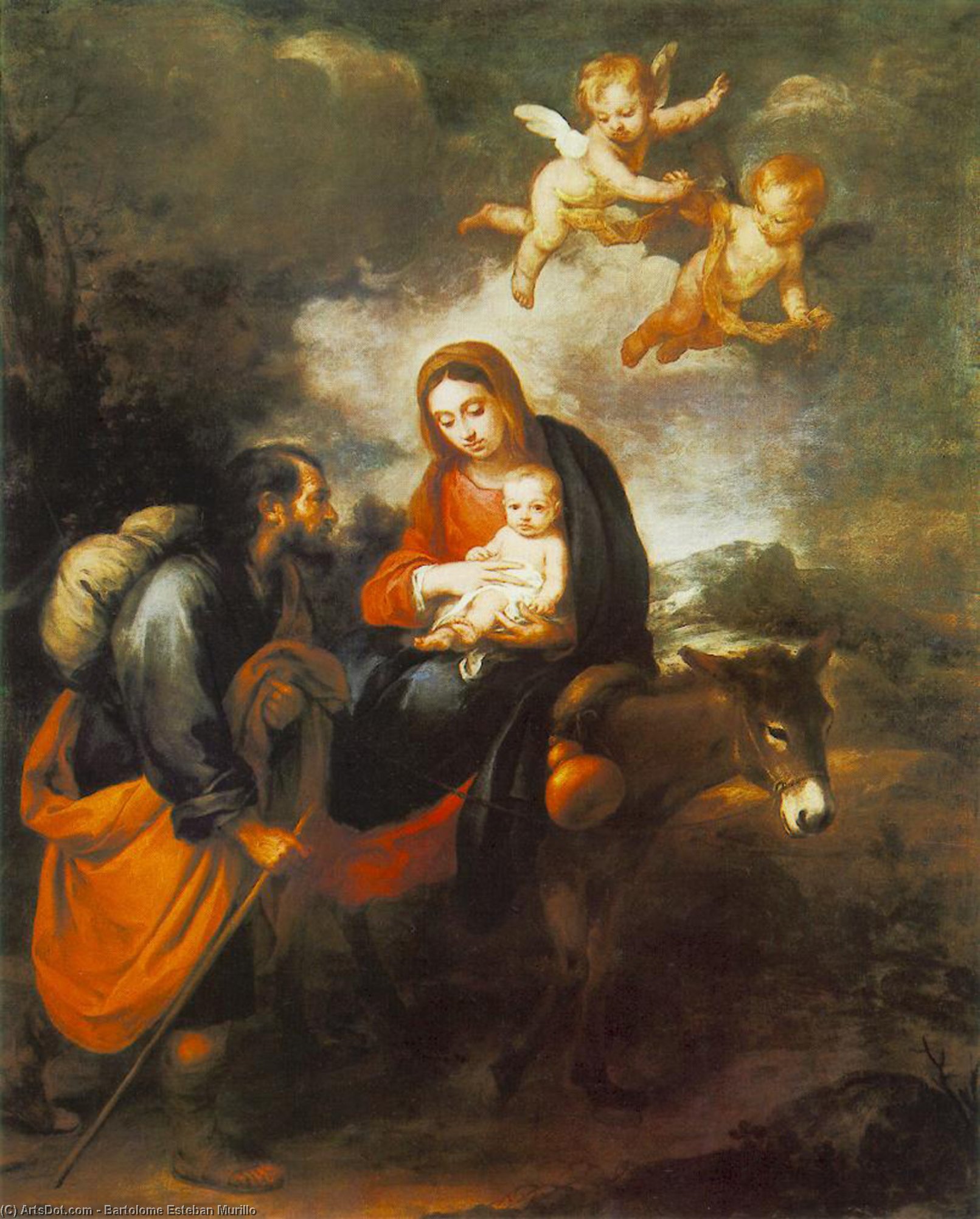 Flight Into Egypt — Бартоломе Эстебан Мурильо
