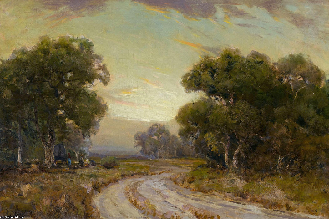 Evening Near Jackson, Southwest Texas — Robert Julian Onderdonk