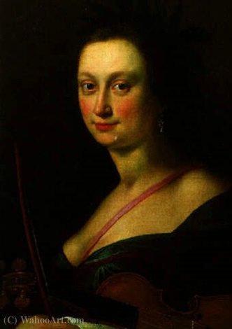 Portrait Of A Lady As The Personification Music — Johann Ulrich Mayr