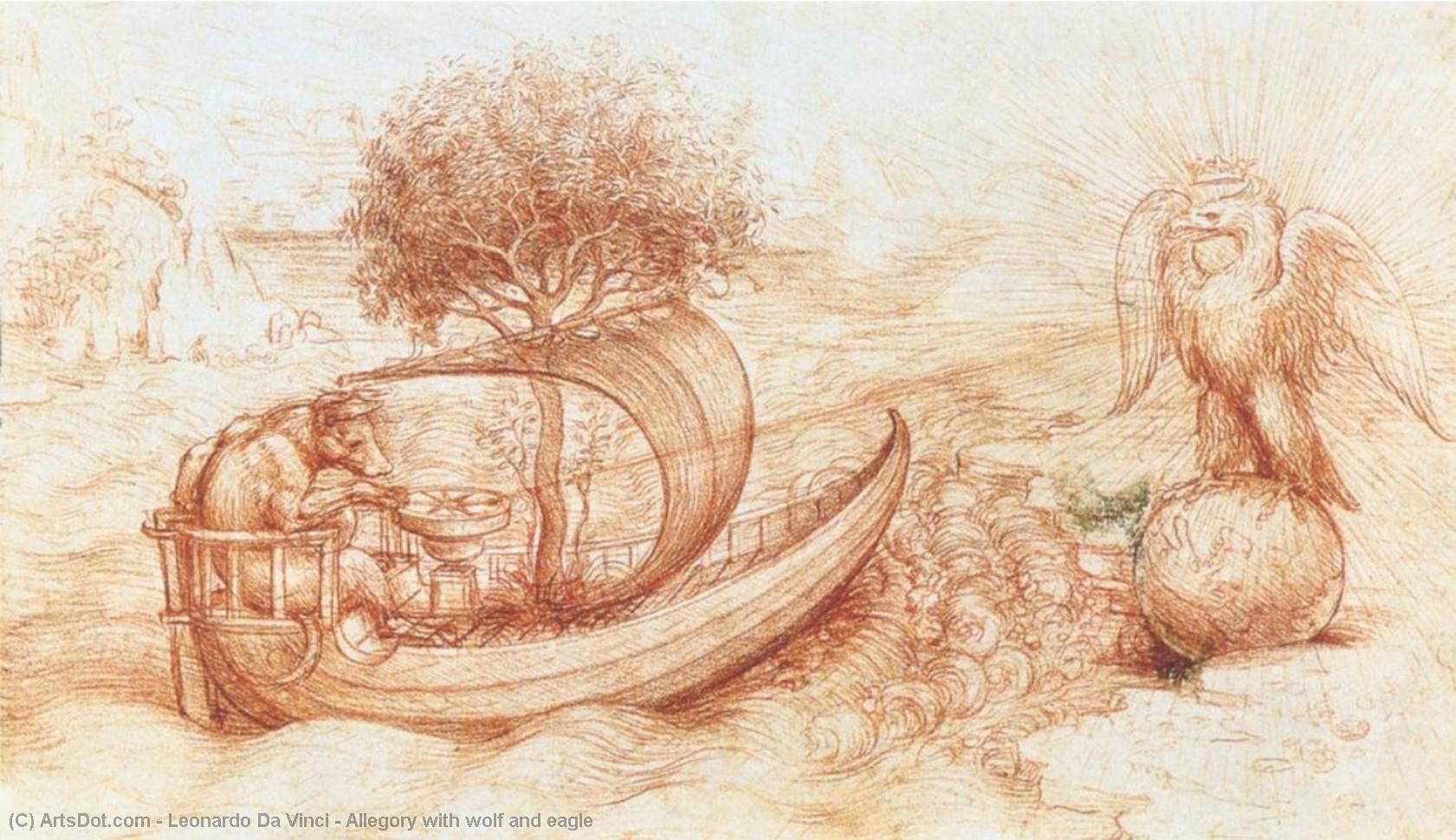 Allegory With Wolf And Eagle — Леонардо Да Винчи