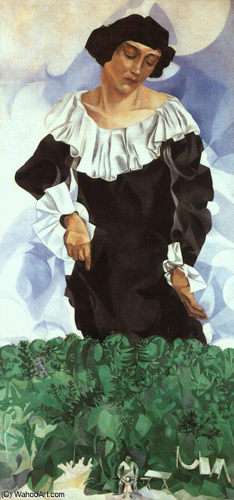 Bella With A White Collar (portrait Of The Artist's — Marc Chagall