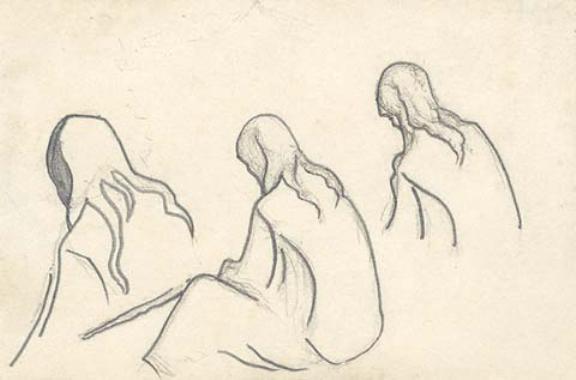 Sketch Of Christ For ''signs Of Christ'' From ''banners Of The East'' Series — Nicholas Roerich