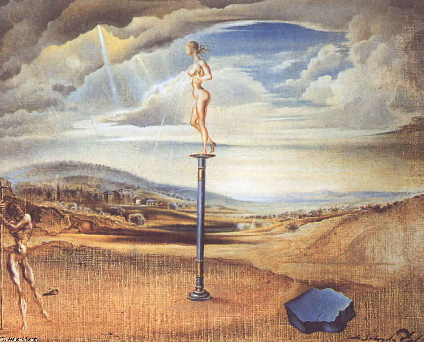 Der Milchbrunnen, Der Sich Nutzlos Auf Drei Schuhe Ausschüttet — Salvador Dalí