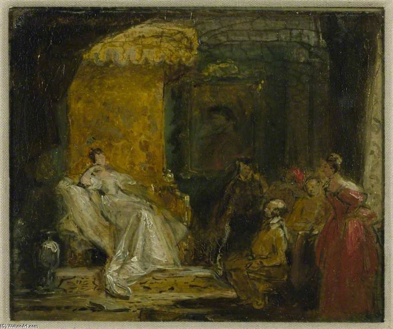 Sketch For 'sancho Panza In The Apartment Of The Duchess' — Charles Robert Leslie