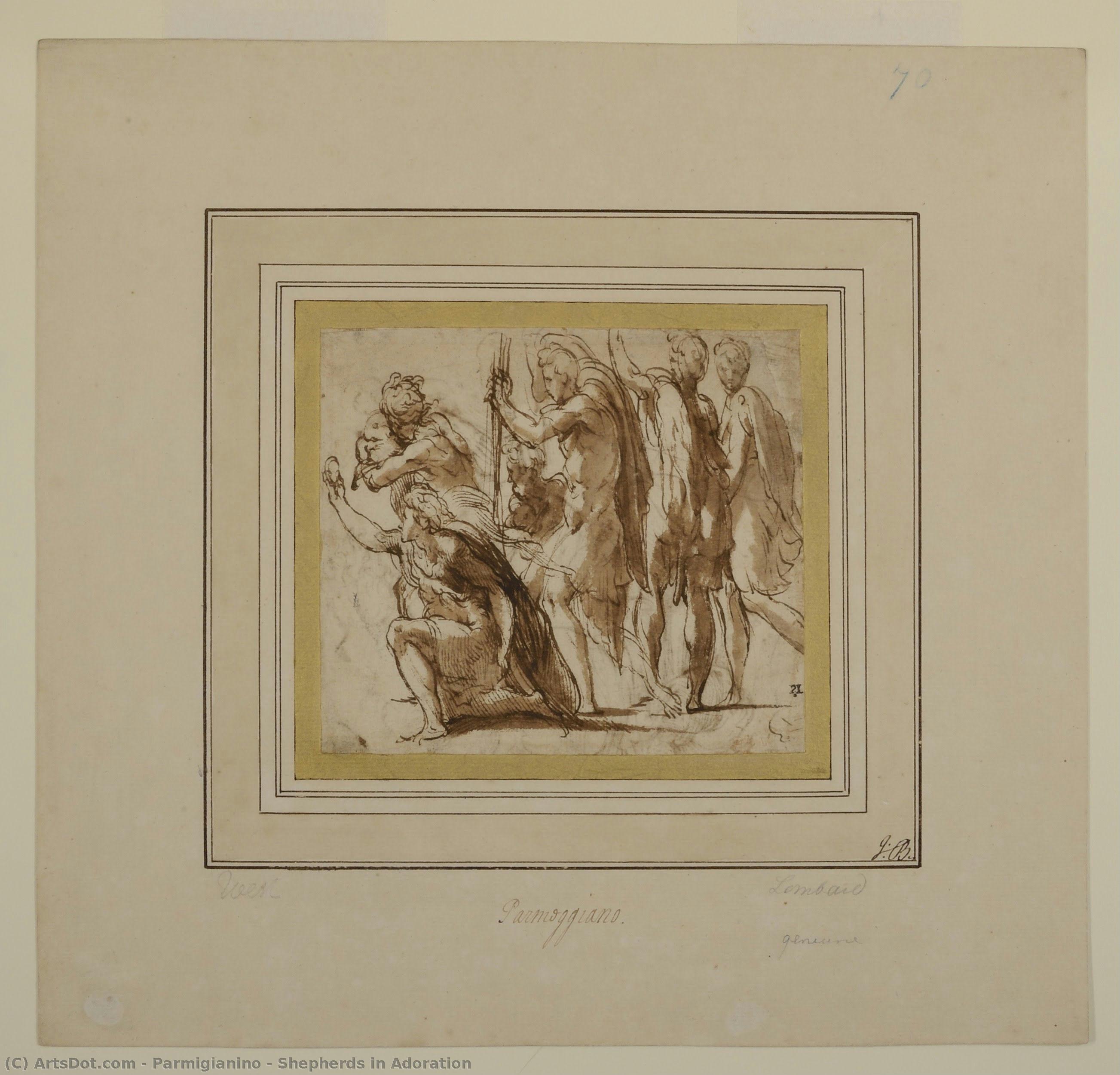 Shepherds In Adoration — Parmigianino