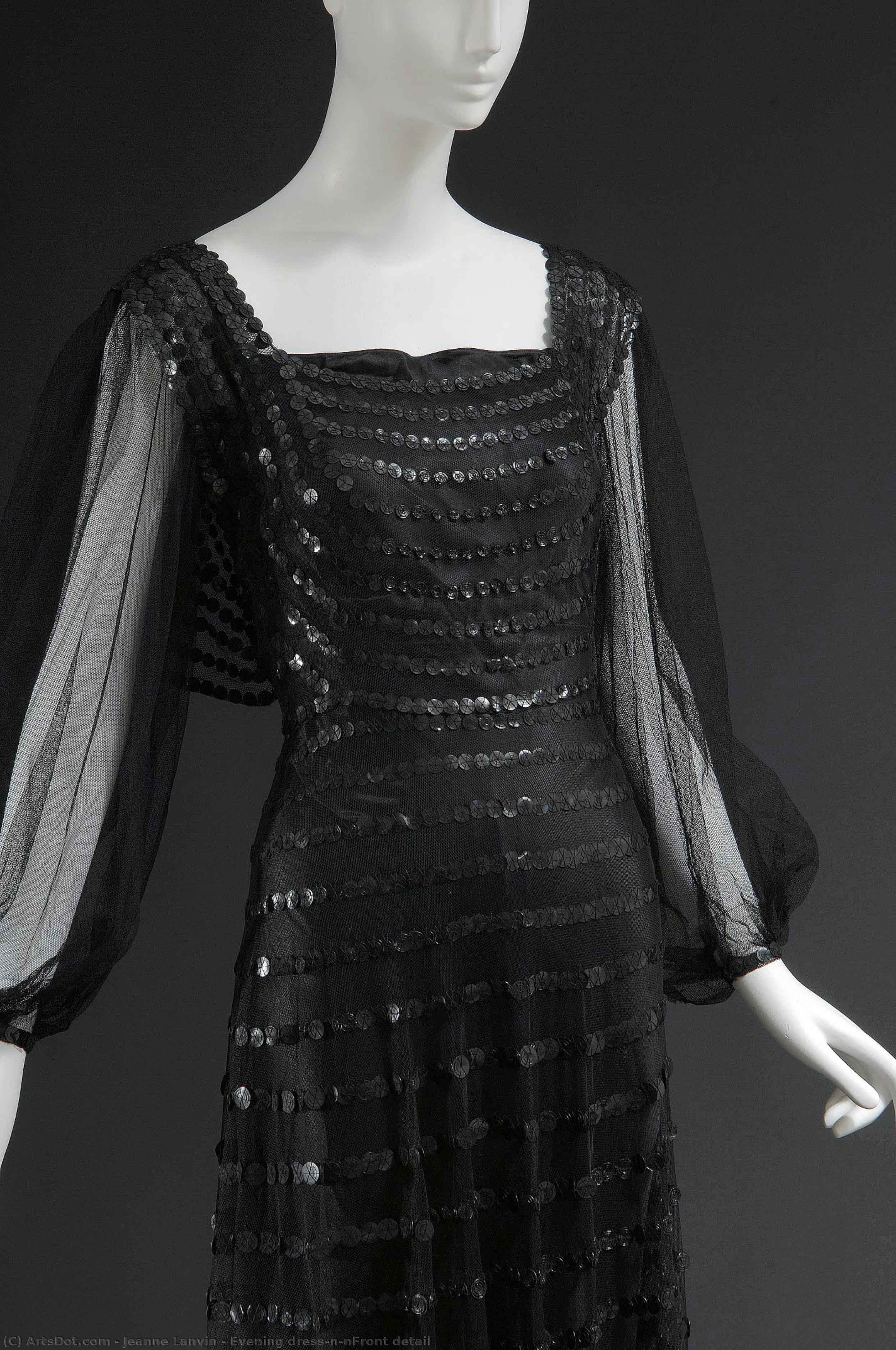 Evening Dress\n\nfront Detail — Jeanne Lanvin
