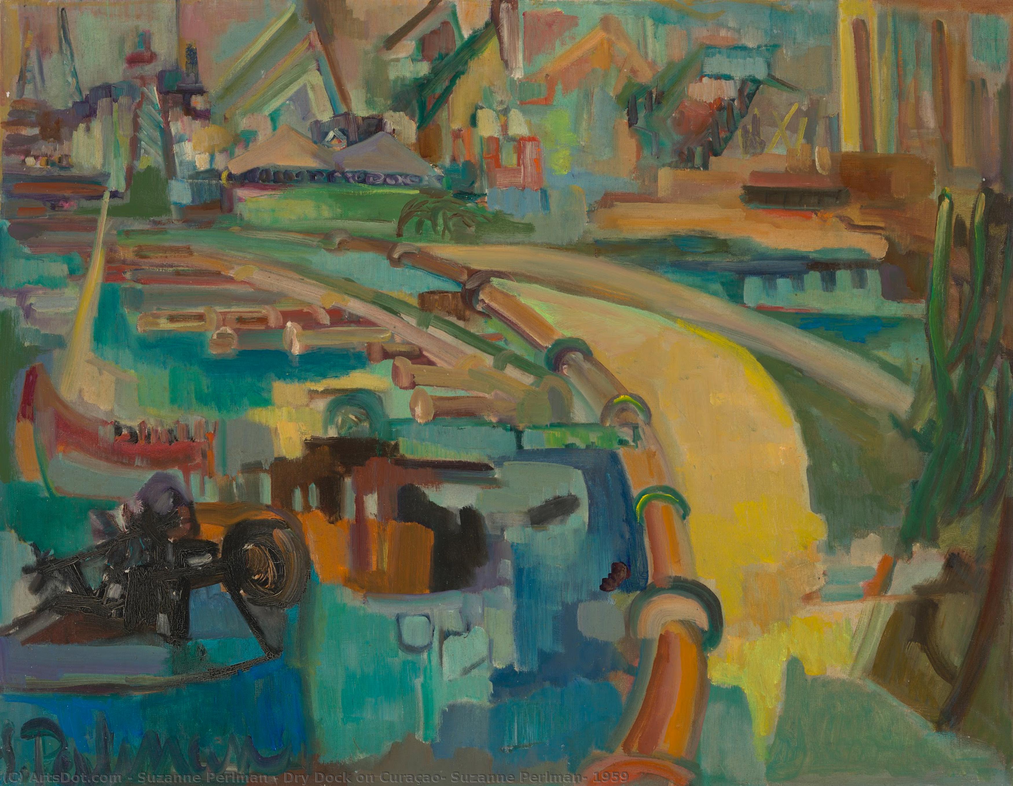 Dry Dock On Curaçao, Suzanne Perlman, 1959 — Suzanne Perlman