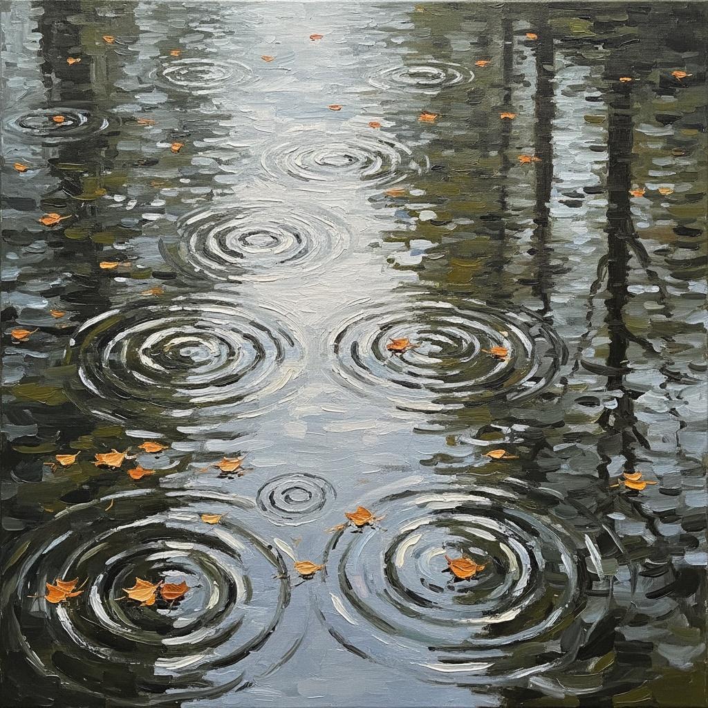 Echos Der Einsamkeit: Eine Meditative Studie Von Silbernen Wellen Und Herbstlicher Glut — Christian Noiret