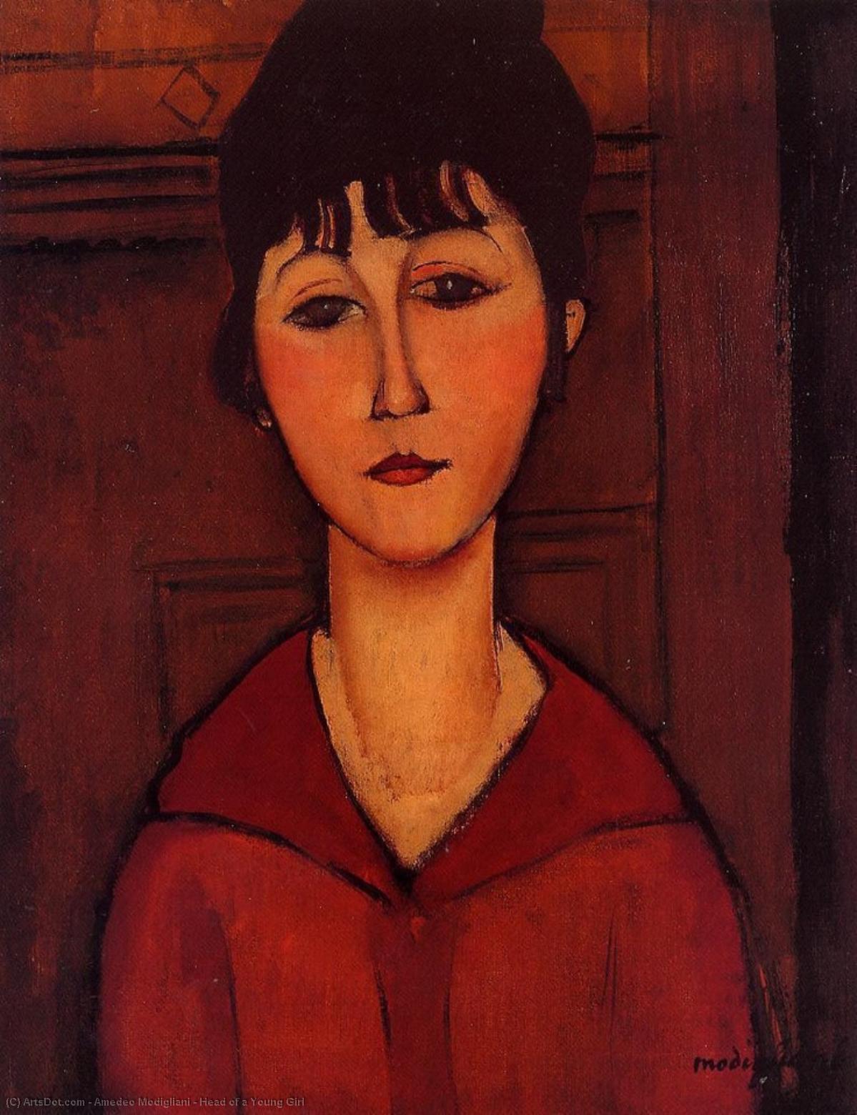 Head Of A Young Girl — Amedeo Modigliani