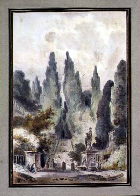 The Gardens Of The Villa D'este At Tivoli — Claude Louis Chatelet