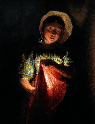 Girl In Candlelight — William Henry Hunt