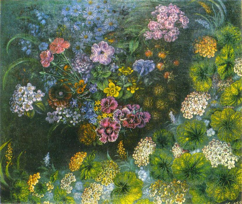 Still Life ''flowers With Nuts'' — Katerina Vasiljevna Bilokur