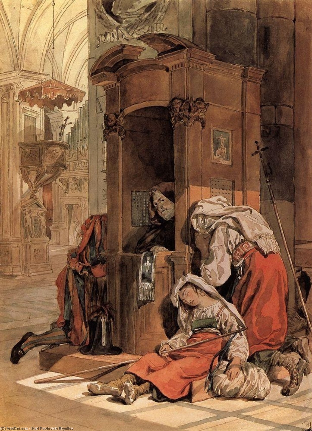 Confession Of An Italian Woman — Karl Pavlovich Bryullov