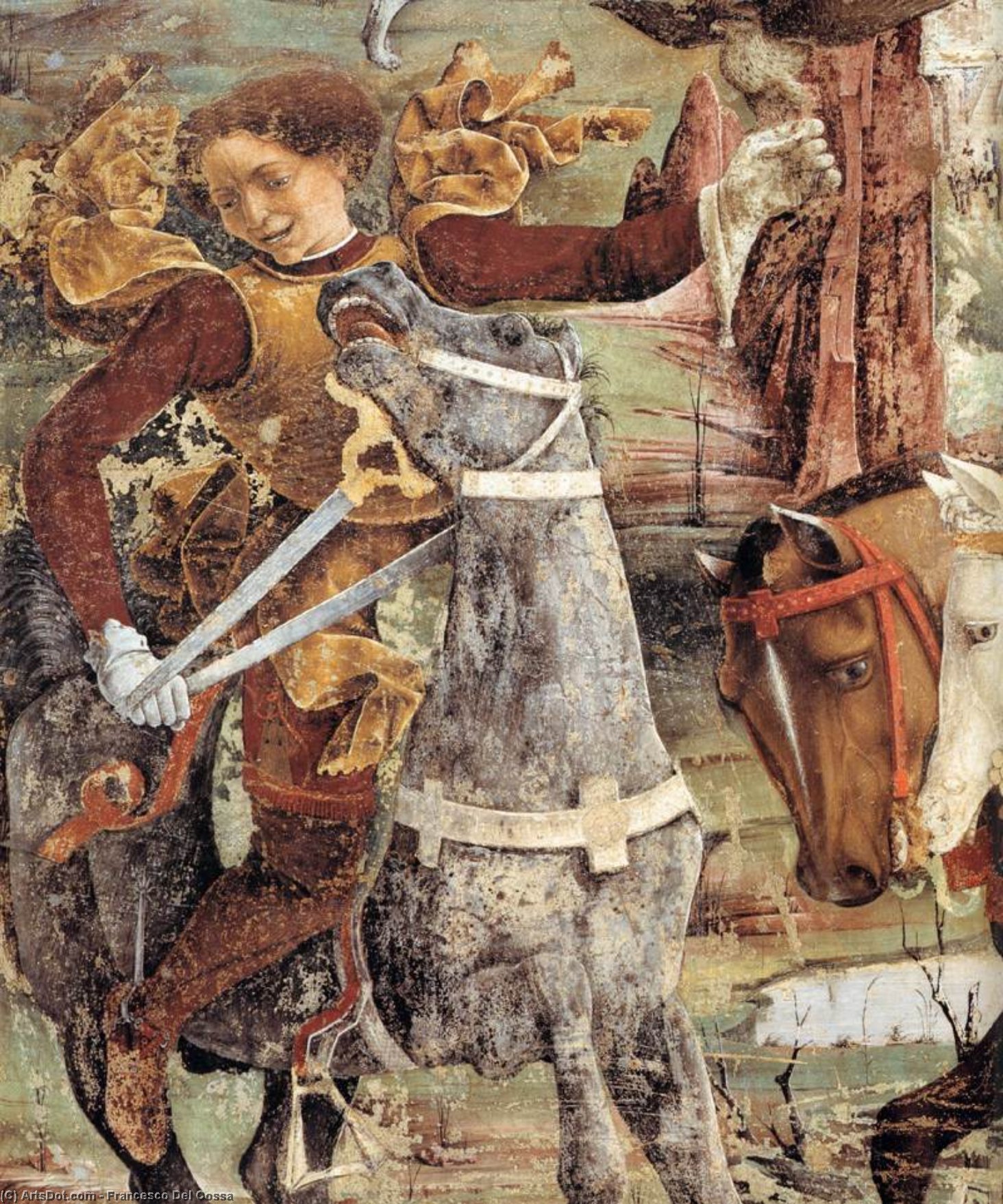 Allegory Of March: Triumph Of Minerva (detail) (13) — Francesco Del Cossa
